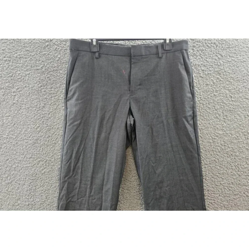 Perry Ellis Portfolio Modern-Fit Pattern Dress Pants Men's 32x30 Black Pockets